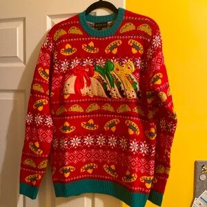 Vintage Ugly Christmas sweater - men’s medium - fits ladies large.Holidays tacos